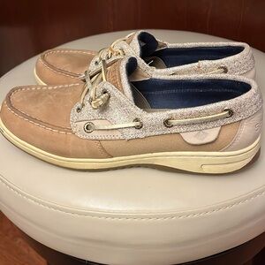 Sperry Size 7 Top-Sider Rosefish Women's Sparkle Boat Shoes Tan